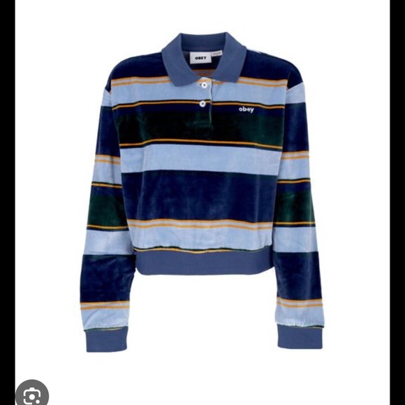 Obey velour cropped sweater - Picture 2 of 3